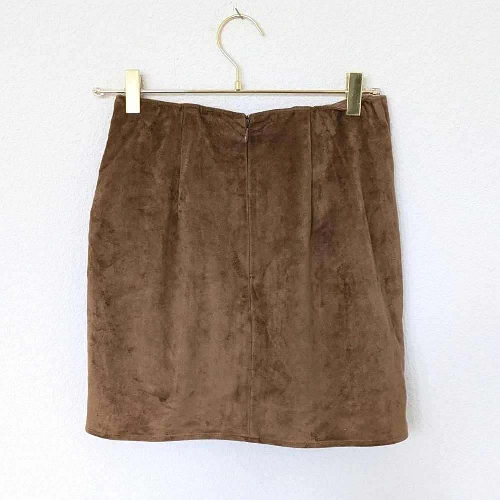 Abercrombie &‎ Finch Vegan Suede Mini Skirt Wrap Style Women's XS